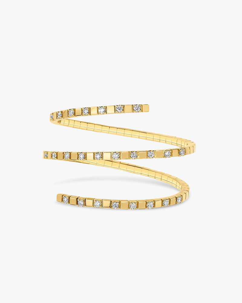 BRACELET SERPENT DIAMANTS OR JAUNE