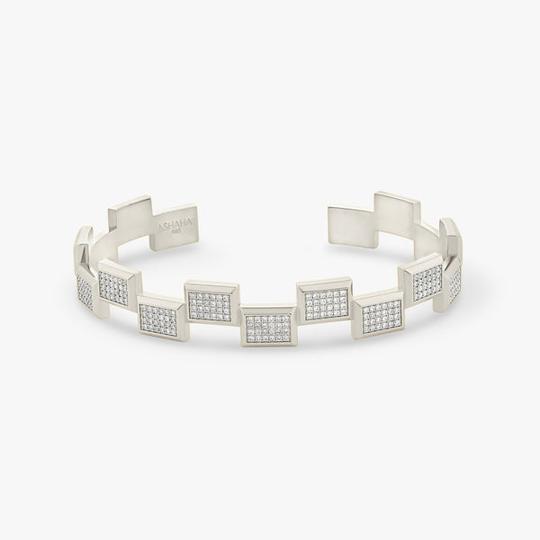 BRACELET UNZI PAVÉ OR BLANC