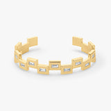 Diamonds yellow gold unzi bracelet